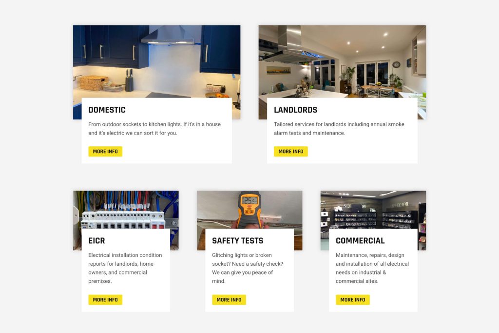 Screenshot of Peregrine Electrical website built by South Pier Web Design - peregrinservices.co.uk
